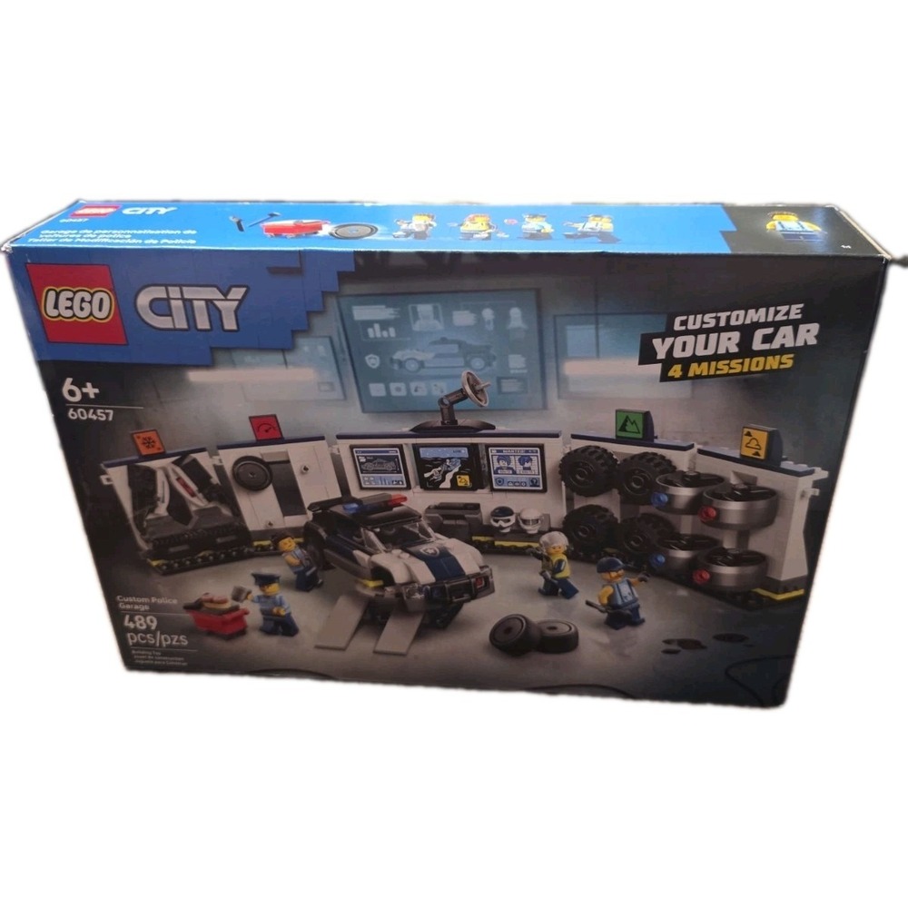 LEGO 60457 City Custom Police Car Garage Building Toy 489 Piece Open Box/ Bags
